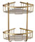 ImyHok Duschablage Ecke Messing Eckregal Dusche Duschkörbe Badezimmer Zubehör Bohren Duscheckregal Wand Duschhalterung Aufbewahrung Shampoo 2 Schicht Shower Caddy mit Haken Antike Bronze