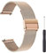 ACTECH Bracelet Compatible avec Samsung Galaxy Watch Active/Active 2/42mm/3 41mm/Huawei Watch 2/GT2 42mm, Engrener Métal Bracelet de Remplacement (Or Rose)
