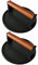 Firsgrill Burgerpresse, 18 cm, rund, robust, Gusseisen, Smash-Burgerpresse, Fleisch, Steak mit Holzgriff, für Blackstone Camp Chef Pitboss Weber Grills (2 runde)