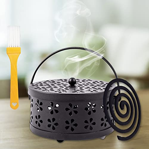 Support de Bobine de Moustique, Porte-encens Anti Moustique, Bobine Moustique Métal Support, Support Bobine, Boîte Bobine Moustique, Anti-Moustique, pour Le Camping à la Maison et Le Jardin(E)