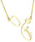 JewelryWe Schmuck Namenskette Damen Edelstahl Personalisierte Halskette Stethoskop Herz Anhänger Kette mit Namen, Geschenk für Frauen Ärztin Krankenschwester (Gold)