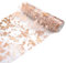5M Rose Gold Metallic Table Runner, 28cm Metallic Foil Table Runner Tulle Roll, Gift Floral DIY Wrapping Ribbon For Birthday Party Wedding Christmas Table Decoration