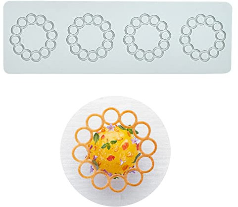 Moule en silicone en forme de Le cercle pour fondant, tapis dentelle creux 3D pour chocolat, bonbons, dentelle pour pâtisserie, sucre, dessert, cupcake, Gastronomie