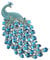 Weenkeey Strass Pfau Brosche Pin Pfauen Feder Brosche Abzeichen Kristall Vogel Brosche Hochzeit Braut Broschen für Kleid Mantel Hemden Hüte