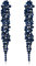 EVER FAITH Statement Ohrringe Strass Kristall Bankett lange Kronleuchter baumeln Ohrstecker für Damen Prom Hochzeit Braut Saphirblau Schwarz-Ton