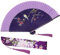 HEAWAA Éventail Pliant pour Femme, Eventail Pliable en Bambou Soie de Style Vintage Chinois pour Decoration Anniversaire Mariage Fête Cadeau