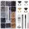 5MM Grommet Tool Kit, with 440pcs Metal Brass Eyelets& Extra Grinding Rod,Preciva 4 Colors Eyelet Punch Kit, for Tarpaulins, Canvas, Leather, Fabrics