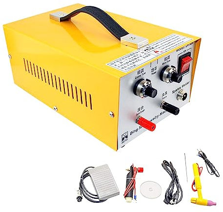 Ywanwj Saldatrice a punti Laser impulsi Spot per Gioielli Saldatrice punti plug-in regolabile per saldatrice a punti da 110 a 220 V 200W per Oro Argento Platino Gamma Gamma di Saldatura 0.4-1.2mm