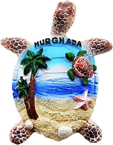 Hurghada Kühlschrankmagnet Ägypten Schildkröte Hurghada Kühlschrankmagnet Dekoration Magnet Aufkleber Souvenir Harz Handwerk