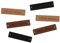Milward Leder-Etiketten – Faltbare geprägte Etiketten für Kleidungsstücke, Geschenke, Nähen, Stricken – 2 x Hellbraun, 2 x Schwarz, 2 x Braun – 6 Stück 1 x 4 cm
