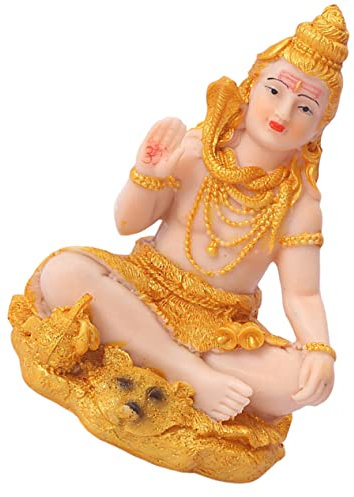 MAGICLULU Hinduismus Statue Shiva Aus Harz Für Schreibtisch Tempel Dekoration Meditation Ornament Figur