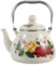 ABOOFAN Tetera de esmalte vintage 1 L chino para estufa hervidor de agua hervidor de agua pequeña olla de agua floral cafetera inducción para el hogar restaurante