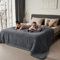 Bedding Aid wasserdichte Decke, Hundedecke Wasserdicht, Liebesdecke Wasserdicht, Katzendecke, Hundedecke, Hundedecke Sofa, Dunkelgrau/Hellgrau, 229x274 cm
