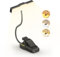 Smiling Shark lampe Liseuse LED, Lampe de Lecture 1200mAh Rechargeable USB 3 Température Couleur & 6 Luminosité Portable 360° Cou Flexible lumière livre avec pince & Capteur Mode pour Lecture Voyages