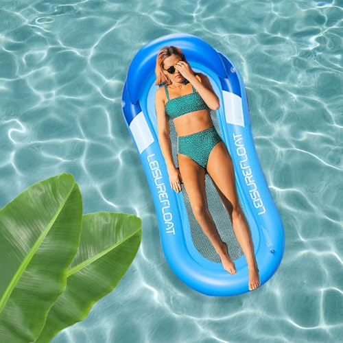 YongSral Luftmatratze Pool Erwachsene, 4 In 1 Aufblasbare Wasserspielzeug, Aufblasbare Wasserhängematte, Wasserhängematte Erwachsene, Wassermatratze Pool, Schwimmmatte für Erwachsene und Kinder (A)