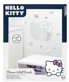 Hello Kitty offiziell lizenzierte Spiegel-Wandaufkleber für Mädchen und Tween-Zimmerdekoration, Akzent-Aufkleber für Anime-Cartoon-Katzen-Geschenkzubehör | Paladone