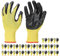 PATIKIL Safety Work Gloves Nitrile Coated, 24 Pair Non-slip Gardening Gloves Seamless Knit Working Gloves with Grip for Women Men Warehouse, Yellow, Medium Size
