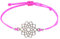 Selfmade Jewelry Armband Damen Roségold Mandala Boho Style Makramee Armbändchen Inkl. Geschenk-Verpackung (Silber - Pink)