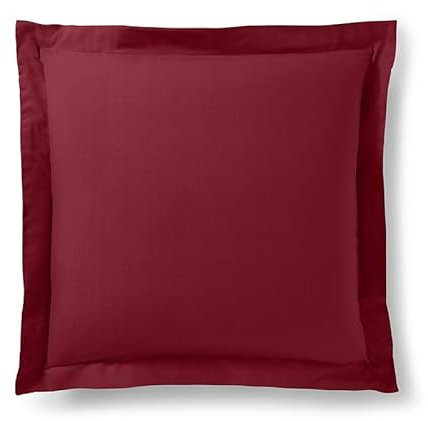Taie d'oreiller Prémium 63 x 63 cm et 50 x 70 cm (Grenat, Taie d'oreiller 63 x 63 cm Volant Plat)