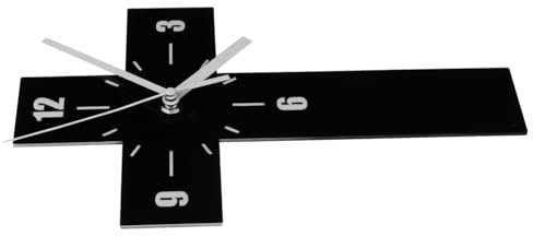 Garneck Moderne Kreuz-wanduhr Stilvolle Dekorative Wanduhr Leise Nicht Tickend Für Schlafzimmer