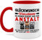 Tasse Tassen 325ml - Glückwunsch zu deiner Flucht aus der Anstalt Abschiedsgeschenk Kollegen | Abschiedsgeschenke für Kollege Geschenk zur Verabschiedung Kollegin - 325 ml - Rot