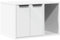 vidaXL Katzenklo Schrank, Katzenschrank Katzentoilette, Beistelltisch Katzenhaus, Katzenmöbel Verstecktes Design, Weiß Holzwerkstoff