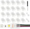 EPLZON 5 Polig 10mm LED Streifen Verbinder LED lötfrei Streifenverbinder 5Pin Verbindungskabel Verbinder für SMD 5050/3528 LED Streifen mit Schraubendreher(20Stück)
