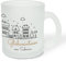 True Statements Geschenk für Glühwein-Fans: Glastasse „Minimalistische Stadt“ mit Namen - Geschenkidee zur Adventszeit | Weihnachtszeit - Glastasse Satiniert, ca. 300ml