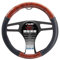 Simoni Racing Lenkradbezug Wood - Schwarz Ökoleder - 37-39cm