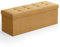 SONGMICS Sitzhocker mit Stauraum, klappbare Sitzbank, 38 x 110 x 38 cm Fußbank, Aufbewahrungsbox, bis 300 kg belastbar, für Wohnzimmer Schlafzimmer Flur, ingwergelb LSF077K04