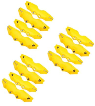 MUCKLILY 6 Set Di Vernice Per Mozzi Ruota Anteriori E Posteriori 3d Gialla - Set Di Pinze Freno Per Auto