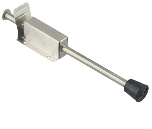 Türstopper mit Fußpedal aus Edelstahl, robust, für Garagentore und Haustüren (250 mm)