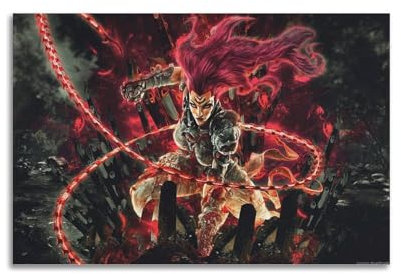 UWASCISF Darksiders III Spielposter, dekoratives Gemälde, Leinwand, Wandposter und Kunstdruck, moderne Familienschlafzimmer-Dekoration, Poster, 60 x 90 cm