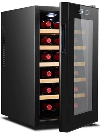 TT-YEC 8-18 Bottles Capacity Constant Temperature Wine Cellar, Multifunctional Electronic Wine Cabinet with Digital Temperature Display And Door Lock, Home Electric Wine Cooler,G