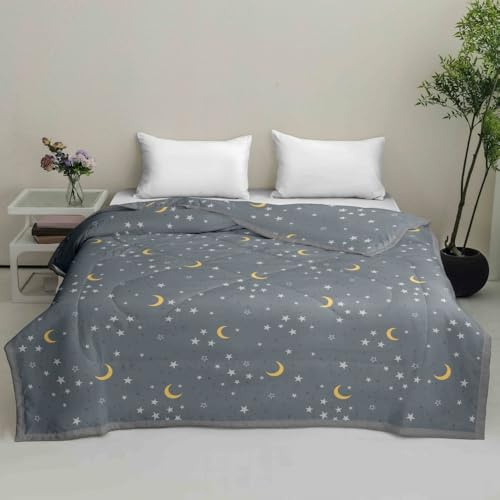 DOTBUY-SHOP Bettüberwurf Steppdecke, Modern Tagesdecke Leichte Tagesdecken mit Präge Wohndecke aus Gesteppt Bettdecke für Einzelbett Doppelbett (Stern,155x220cm)