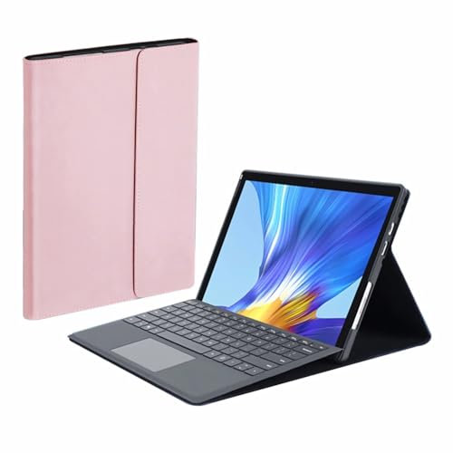 FAYGAOAI Étui Clavier pour Surface Pro 8 13, Rétroéclairé 7 Couleurs, Pavé Tactile Intelligent, Clavier sans Fil Magnétique avec Support S Pen,Rose