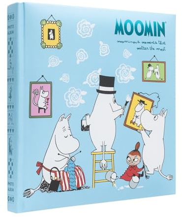 Grupo Erik Moomin Polaroid Photo Album Self Adhesive - Moomins Gifts, Merch | Instax Mini Album 6.3 x 6.3 in - 16 x 16 cm, 11 Double Sided Pages, Hardcover Small Scrapbook | Photo Gifts