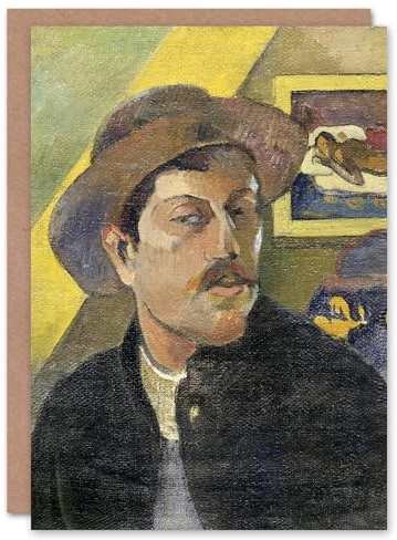 Artery8 Paul Gauguin Art Card Self Portrait in a Hat Oil Painting
