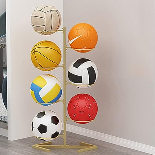 Indoor Fußball und Basketball Display Rack - Vertikaler Sportballhalter mit abnehmbarer Unterstützung - Perfekte Aufbewahrungslösung für Garage oder Home Gym