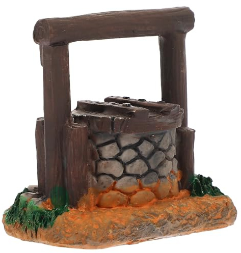 Abaodam Miniaturbrunnen Retro Steinbrunnen aus Kunstharz für Bonsai