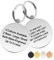 Personalised Engraved Dog Tag ID Name Tags for Cat Puppy Pet Collar Tag Hand Finished in UK (Silver(Round), L)