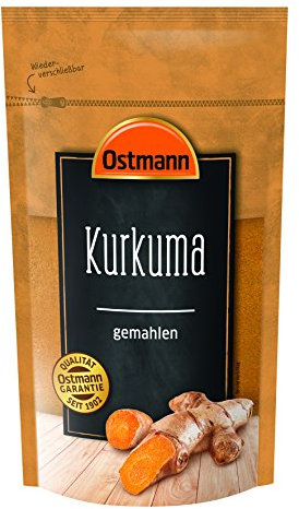 Ostmann Kurkuma gemahlen 250 g, feines Kurkuma-Pulver, Gewürz für indische Gerichte & Curry, getrocknet & gemahlen für Goldene Milch