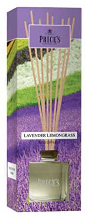 Price's - Lavender & Lemongrass Reed Diffuser - 100ml - Sweet, Soothing, Quality Fragrance - Long Lasting Scent
