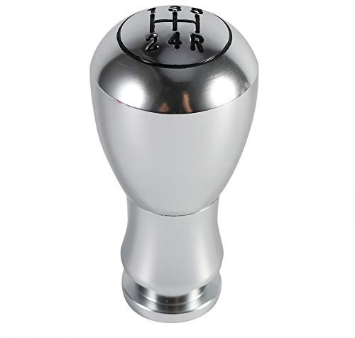 Universal Automatik 5 Gang Schaltknauf Aluminium Auto Schaltknauf Stick Head Hebel(Silber)