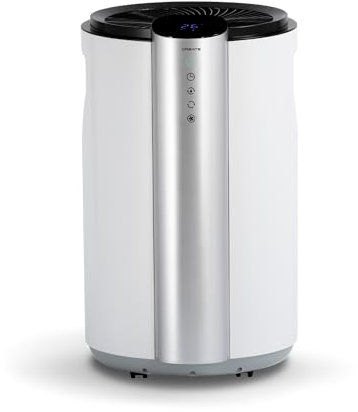 CREATE/Deshumidificador XL SPIRAL blanco/Estancias de hasta 90m², Sistemas de seguridad, pantalla LED, reduce un 80% la humedad del ambiente, elimina hasta 20 L/día, 380W