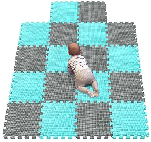 YIMINYUER® 18 Teilige (30cm×30cm×1cm Einzelstück), Puzzlematten Baby, Puzzlematte Spielmatte, Babys Puzzle Matten, Kinder Spielmatten R08R12G301018