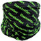 Unantastbar - Logo, Schlauchschal Multifunktionstuch - Bedrucktes Bandana Elastische Halstuch Schlauchtuch Sturmmaske schwarz/grün alloverprint