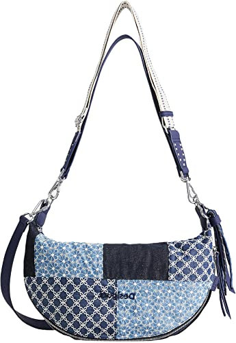 Desigual Damen bols_hydra kuwait Umhängetasche, Blau, Einheitsgröße EU