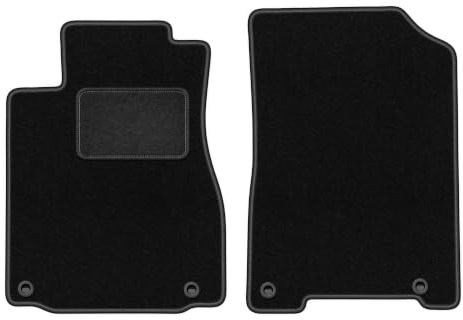 Velours-Fußmatten vorne passend für Honda CR-V IV 2011-2018, Schwarz, LUX | passend für SUV; Velours-Teppich (Polypropylen), ca. 6,5 mm; rutschfest, ovale Befestigungen (Typ HND)
