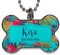 LolaPix Chapa Perros Personalizadas con foto, texto o imagen. Placas para Perros. Chapa metálica con forma de hueso. Regalo personalizado. TROPICAL